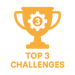 icon of a top 3 challenges colored FBAE42