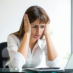 unhappy customer in business
