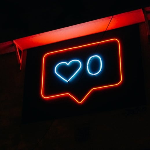 neon sign like button